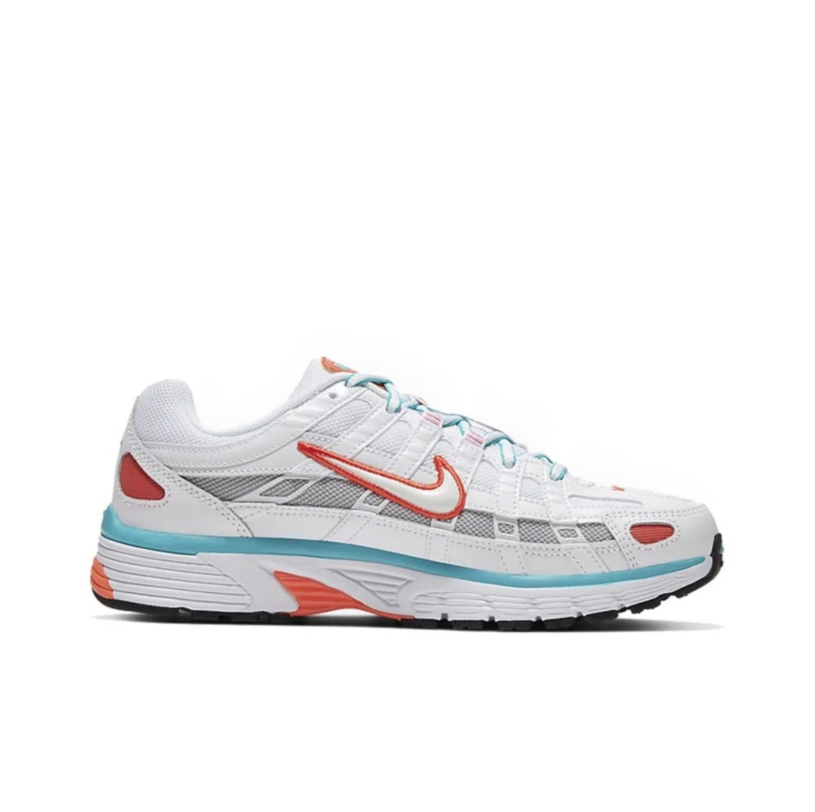Nike P-6000 Sneakers in White Orange Teal - product image from the listing.