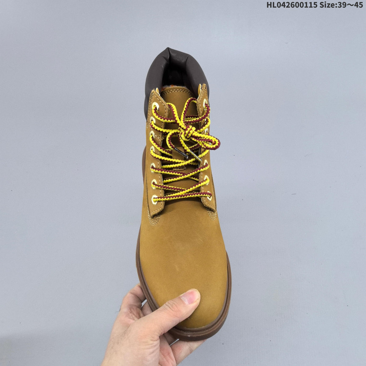 Timberland 6-Inch Style Lace-Up Boots, Wheat and in Brown - product image from the listing.