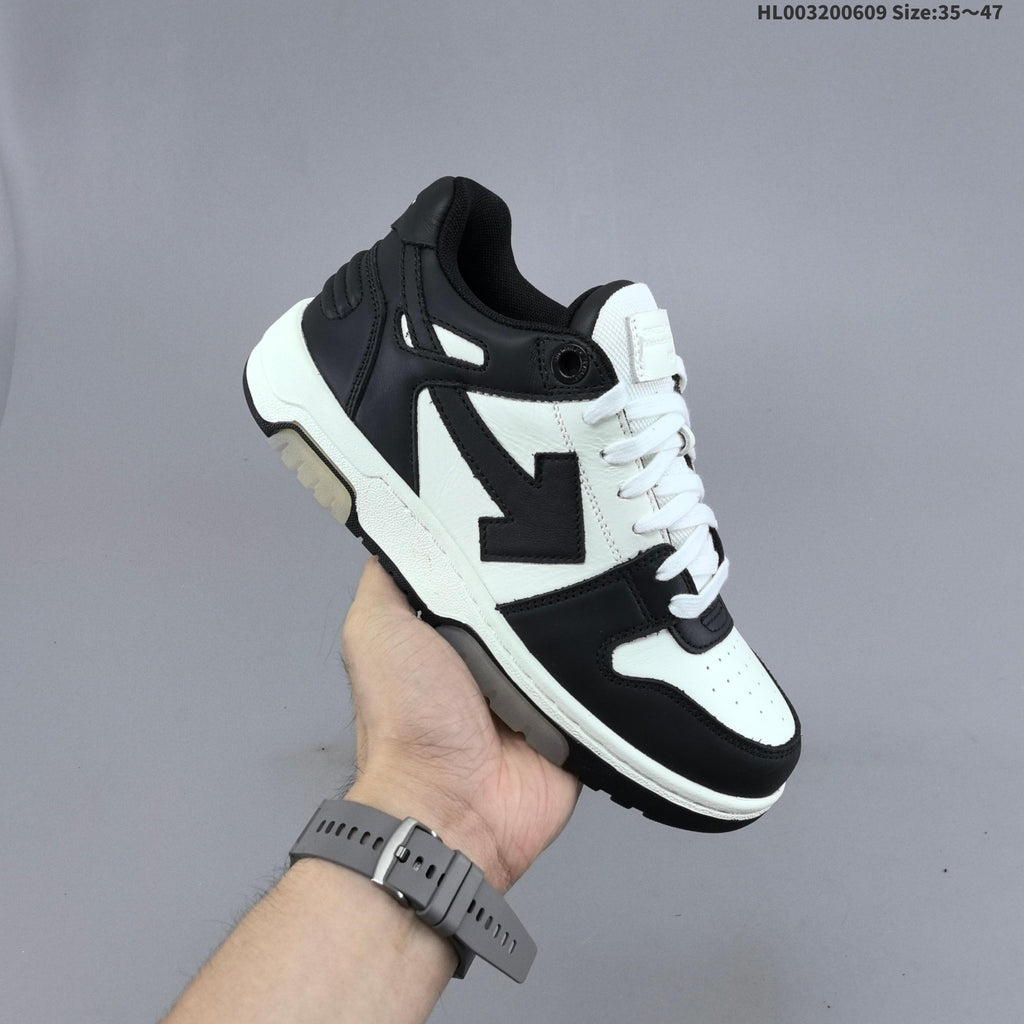 Black and White Off-White Out Of Office Sneakers - product image from the listing.