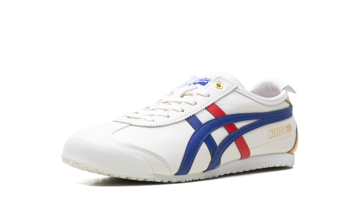 Onitsuka Tiger Mexico 66 in White Blue Red Metallic Gold 228905 - product image from the listing.