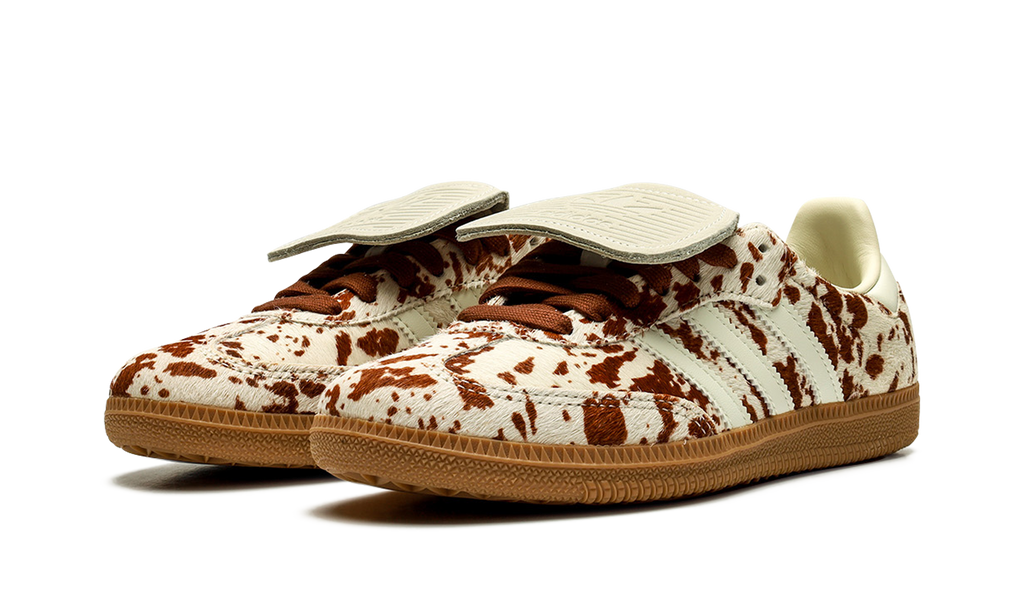 Women's Samba LT "Cow Print Brown White" JS3931 - product image from the listing.