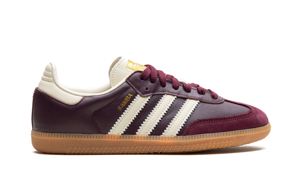 Women's SAMBA OG "Maroon / Cream White" ID0477 - product image from the listing.