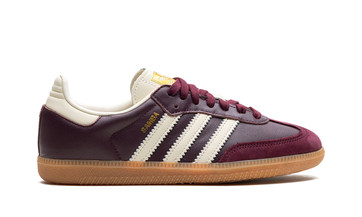 Women's SAMBA OG "Maroon / Cream White" ID0477 - product image from the listing.