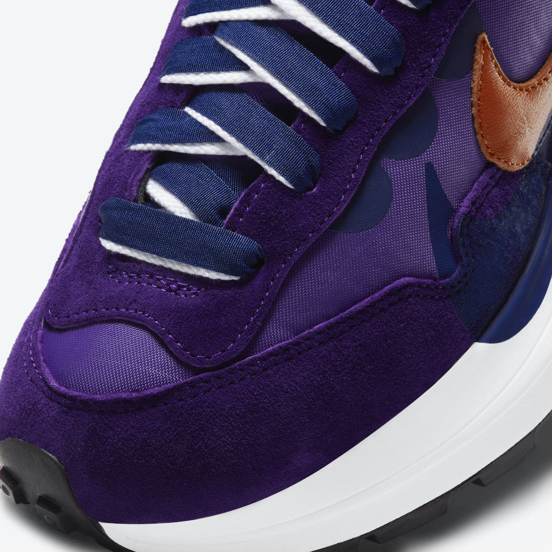 Nike x sacai VaporWaffle Sneakers in Purple DD1875-500 - product image from the listing.