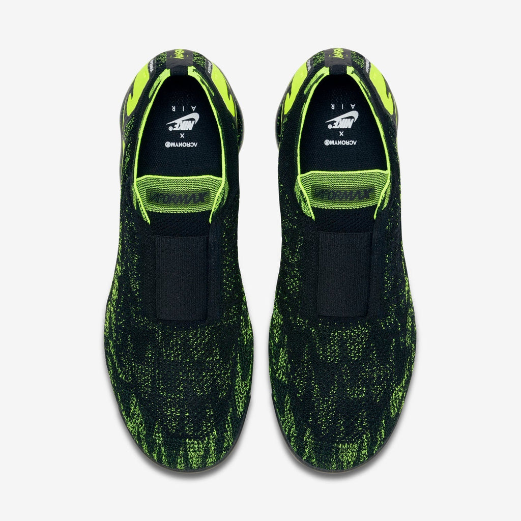 Nike Air VaporMax Moc 2 Acronym in Black Volt AQ0996-007 - product image from the listing.
