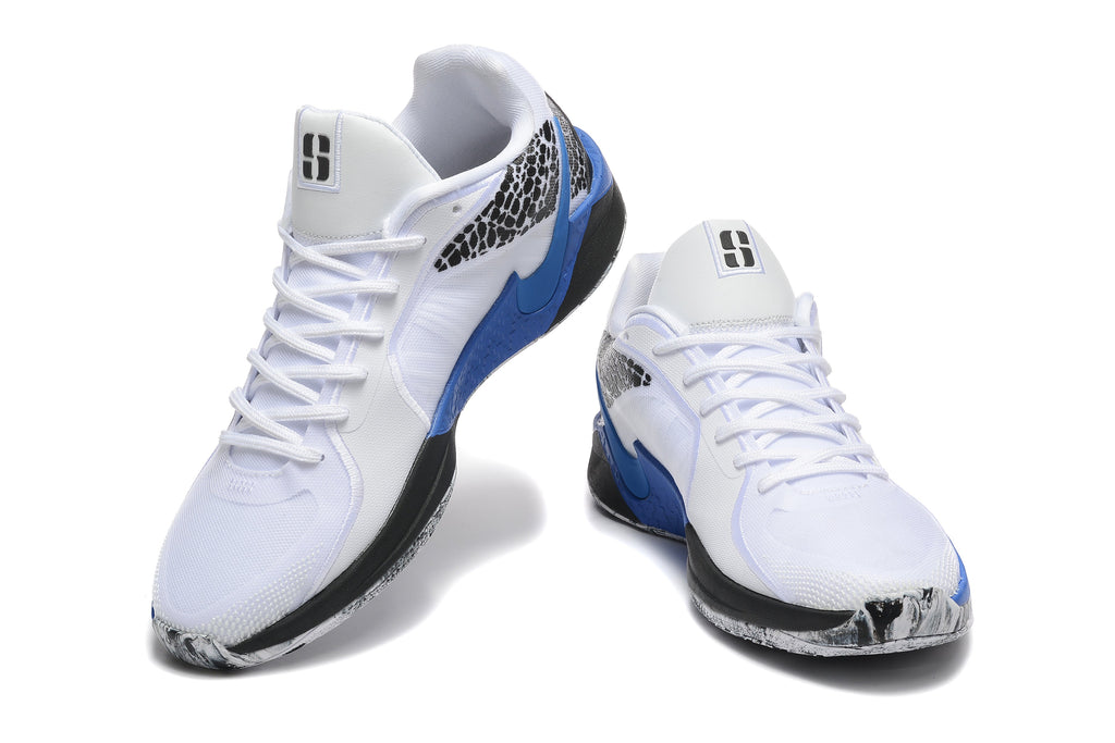 Nike Sabrina 2 Basketball Shoes in White Blue Black - product image from the listing.