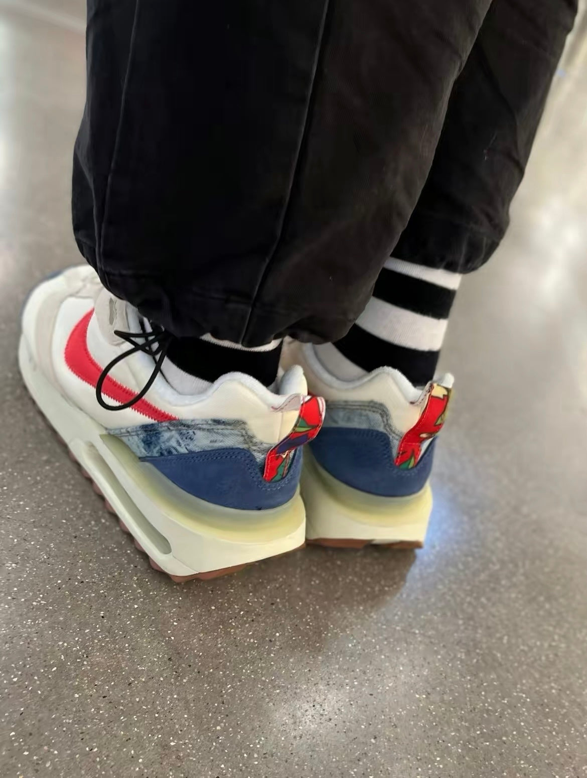 Nike Air Max Dawn DV1487-162 Sneakers, in Sail Red Blue - product image from the listing.