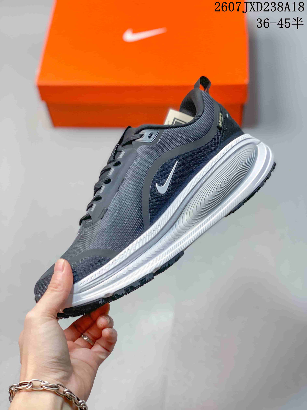 Nike Vomero 18 GTX Running Shoes in Dark Gray White - product image from the listing.