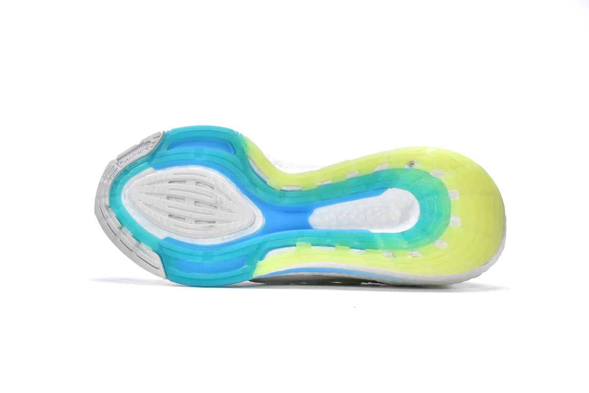 Adidas UltraBoost 22 Running Shoes White Sky Rush in Mint GY8674 - product image from the listing.