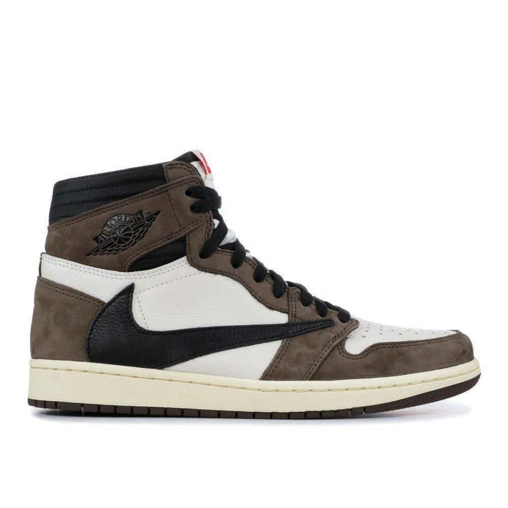 Travis Scott x Air Jordan 1 Retro High OG 'Mocha' Sneaker - product image from the listing.