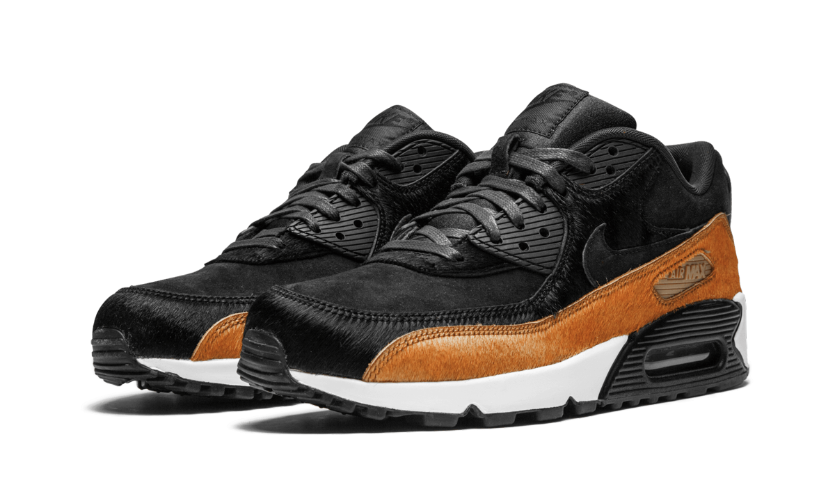 Women's AIR MAX 90 LX MNS "Pony Hair - Black/Cider" 898512 005 - product image from the listing.