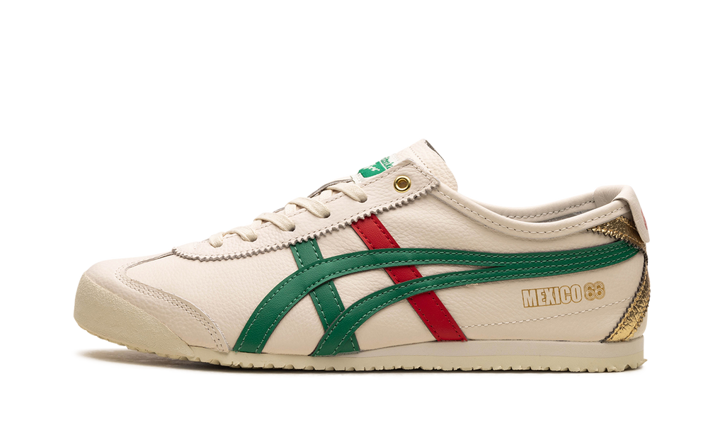 Onitsuka Tiger Mexico 66 in Birch Kale Red Gold 124785 - product image from the listing.