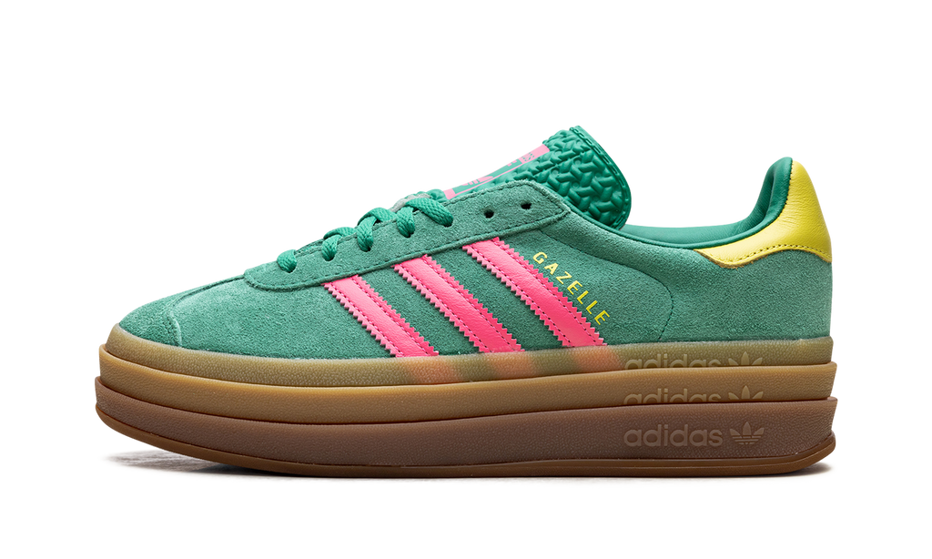Women's Gazelle Bold "Court Green Lucid Pink" JH9668 - product image from the listing.