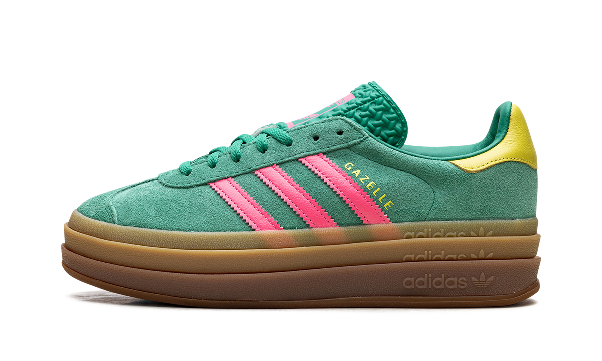 Women's Gazelle Bold "Court Green Lucid Pink" JH9668 - product image from the listing.
