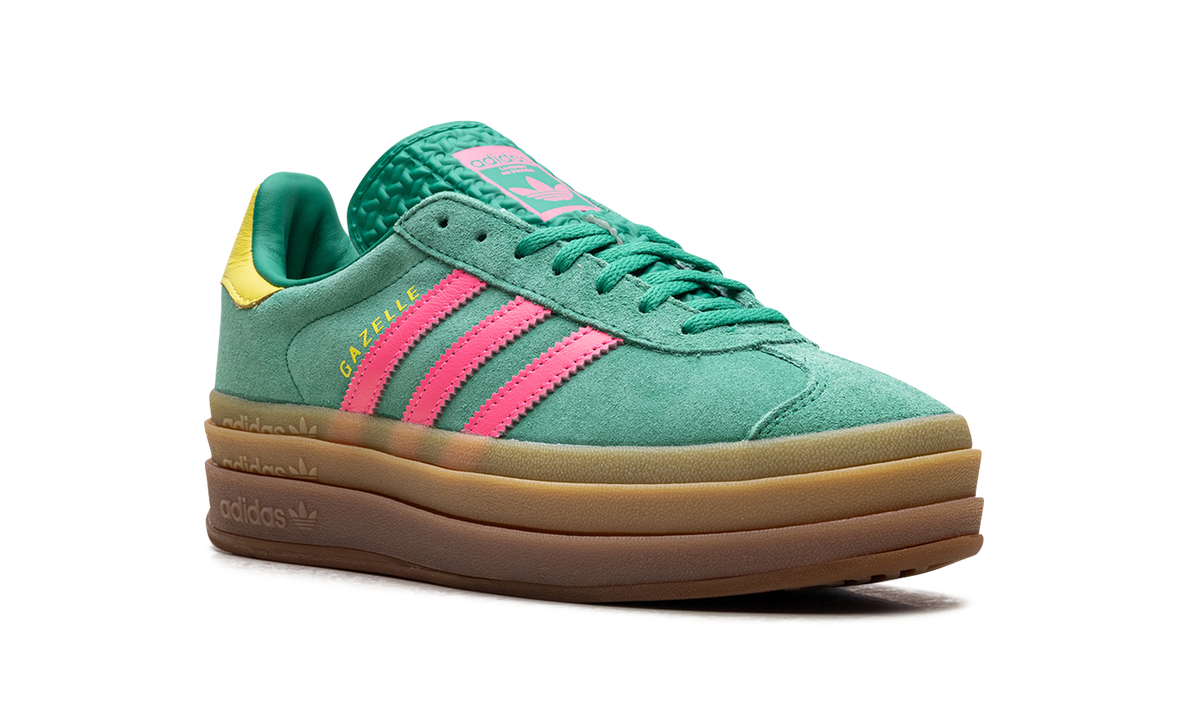 Women's Gazelle Bold "Court Green Lucid Pink" JH9668 - product image from the listing.
