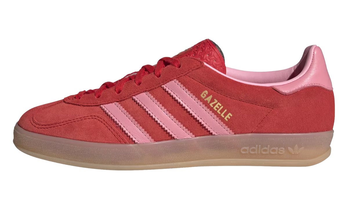 Women's Gazelle Indoor "Better Scarlet Light Pink" IH6797 - product image from the listing.