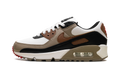 Women's Air Max 90 "Phantom Black Fire Red Light British Tan" DH8010 005 - product image from the listing.