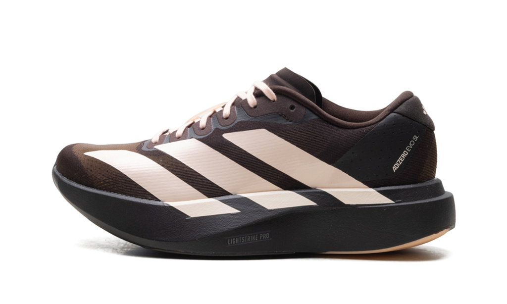 Women's Adizero Evo SL "Aurora Coffee Metallic Blush Pink" KK1952 - product image from the listing.