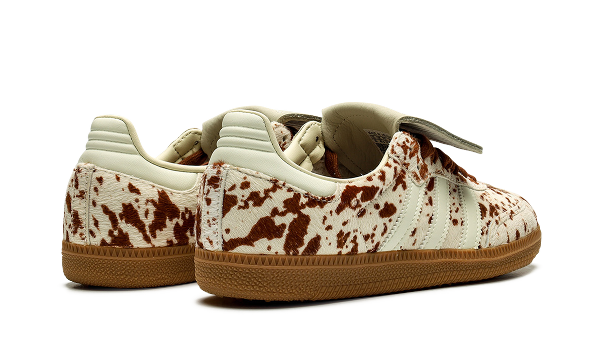 Women's Samba LT "Cow Print Brown White" JS3931 - product image from the listing.