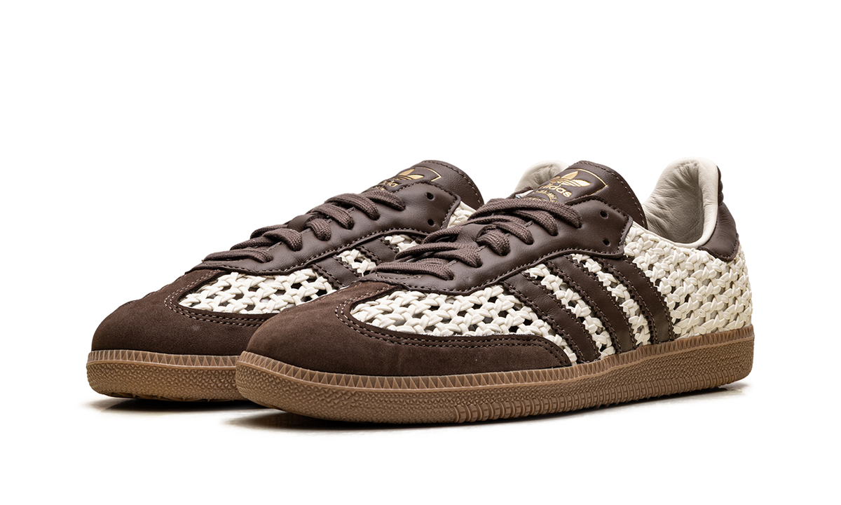 Women's Samba OG "Basketweave Cream White Earth Strata" IH9373 - product image from the listing.