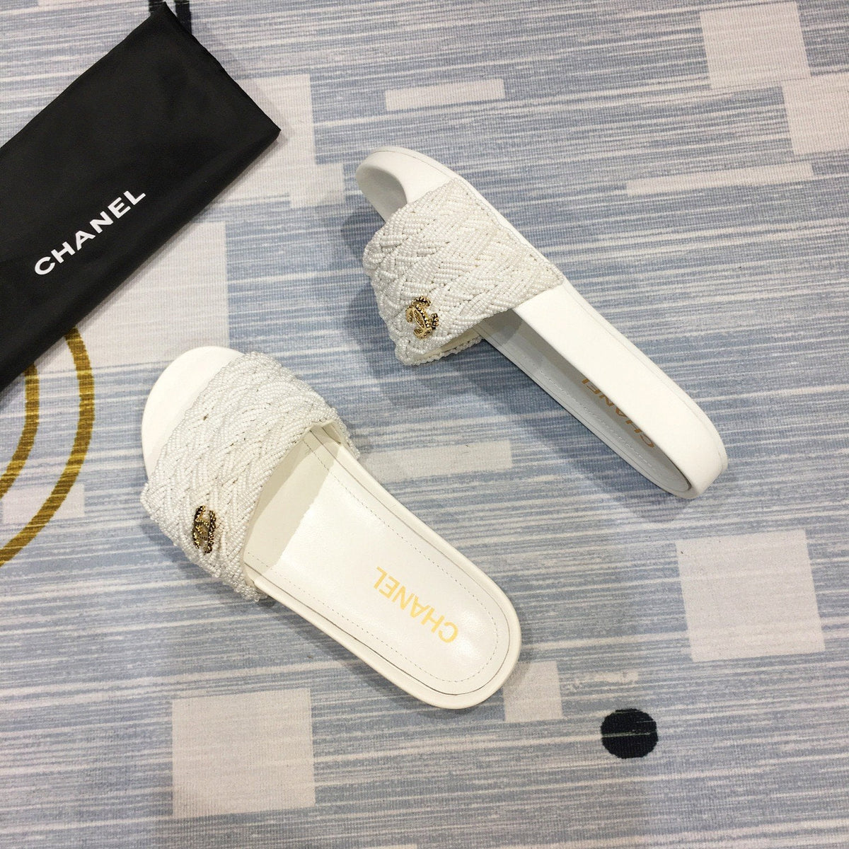 slides by Chanel - product photo shown in the listing for this item.