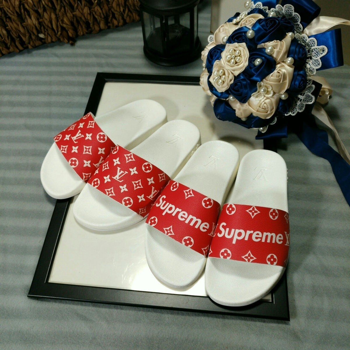 S L I D E S - LV x S U P R E M E - product image from the listing.