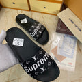L O G O - S L I D E S (3 Colours Available) - LV x S U P R E M E - product image from the listing.