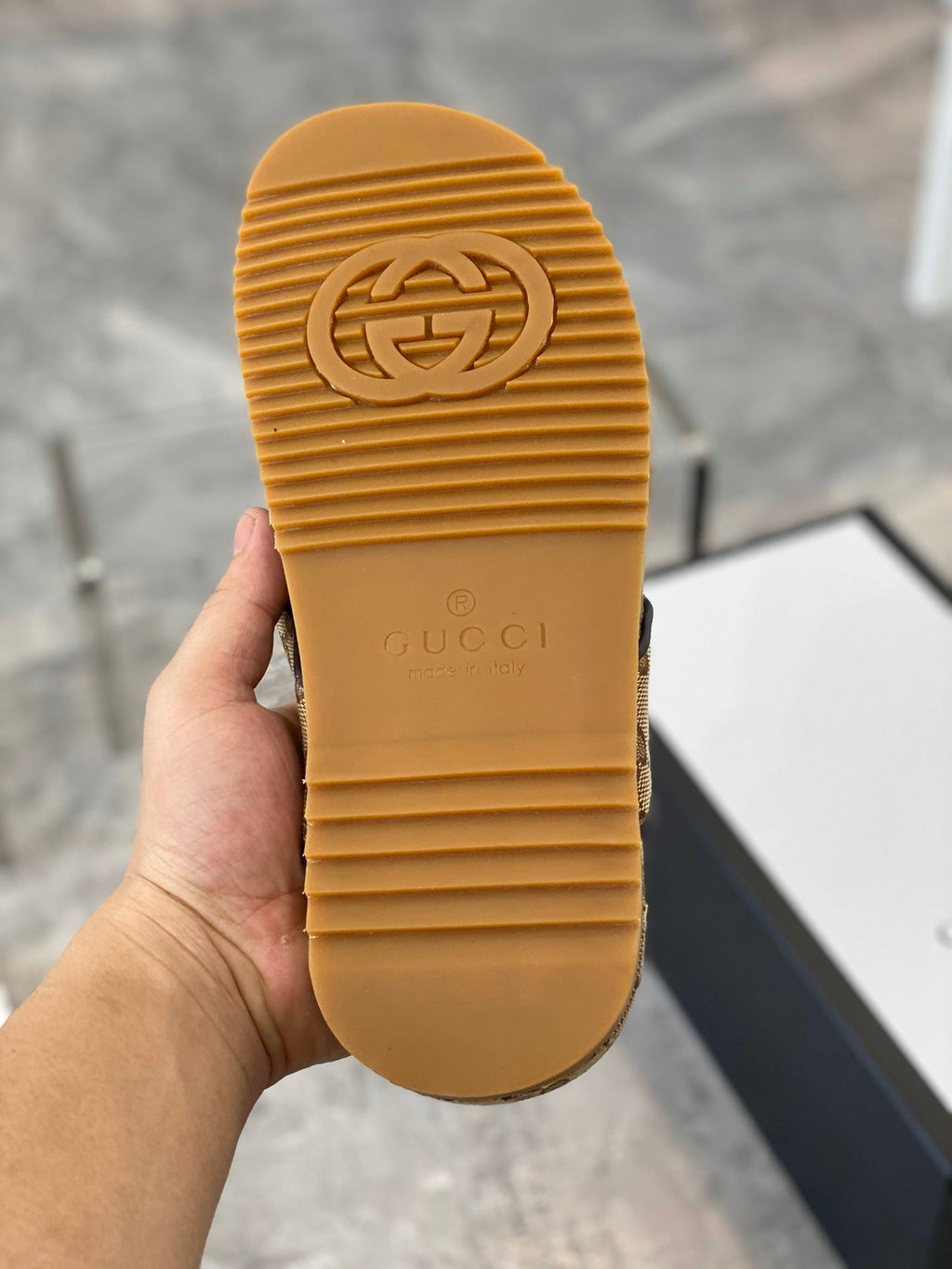Men's Gucci Slides - product photo shown in the listing for this item.