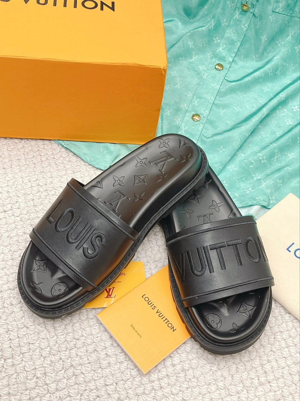 Men's Louis Vuitton Slides - product image from the listing.
