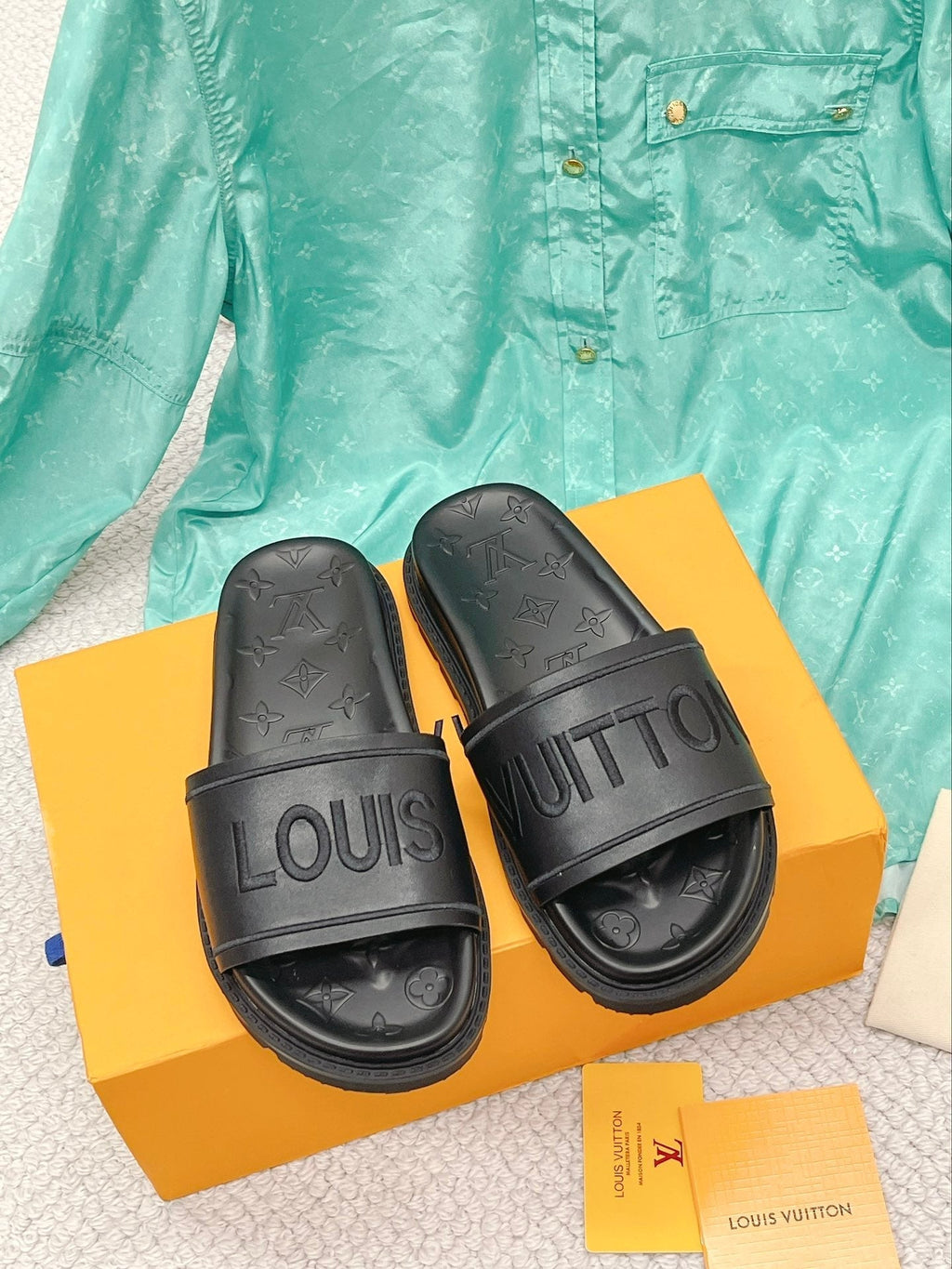 Men's Louis Vuitton Slides - product image from the listing.