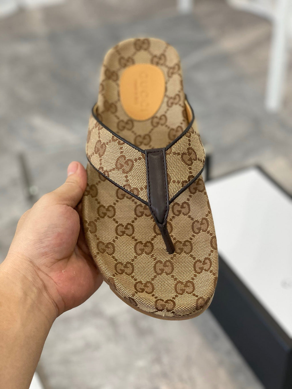 Men's Gucci Slides - product photo shown in the listing for this item.