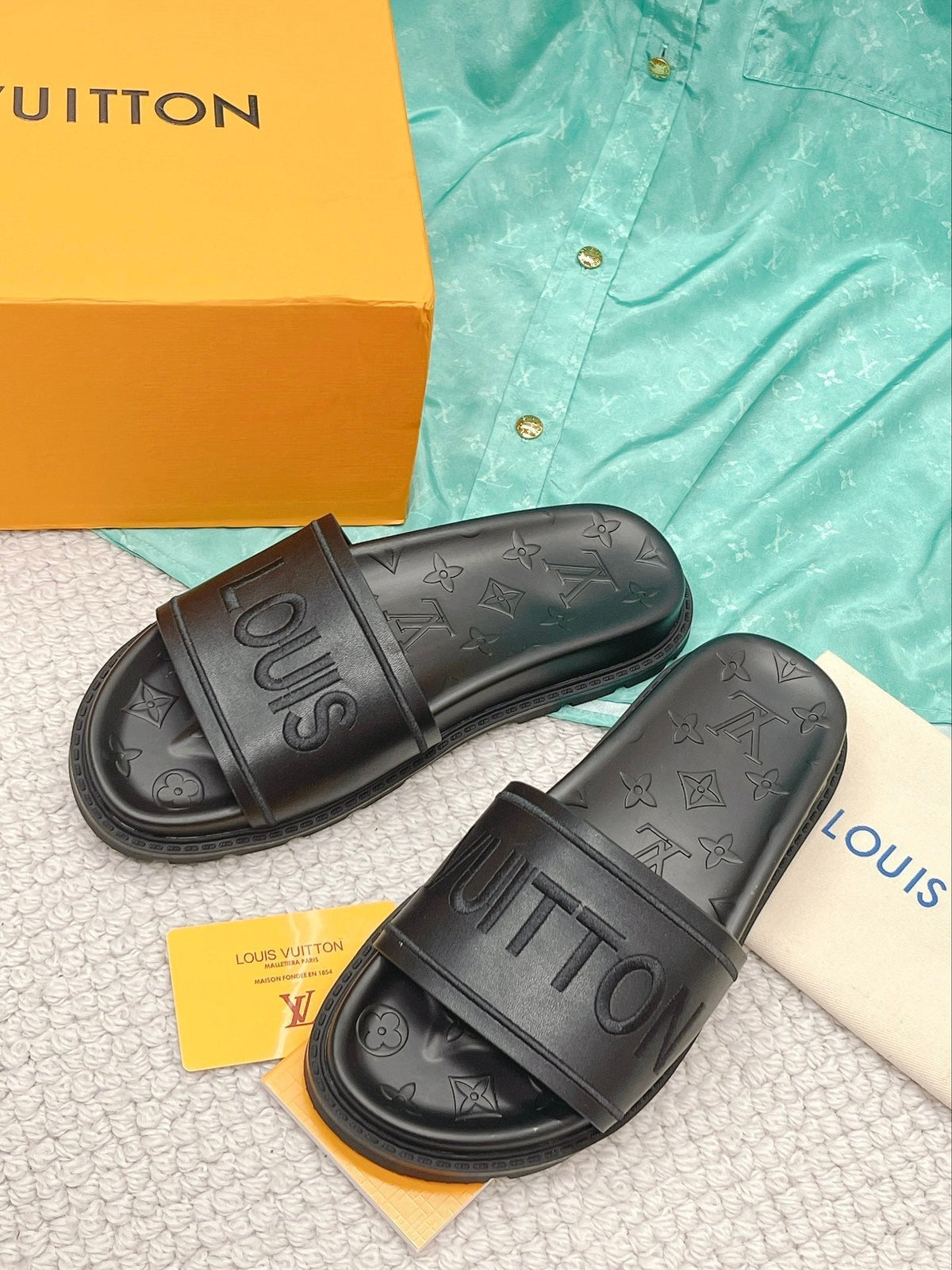 Men's Louis Vuitton Slides - product image from the listing.