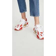 Puma RS-X3 Varsity - HIGH-RISK RED/GOLD for Women - product image from the listing.