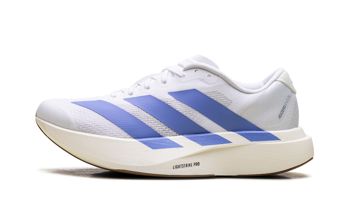 Women's adiZero EVO SL "White Blue Fusion" JS4454 - product image from the listing.