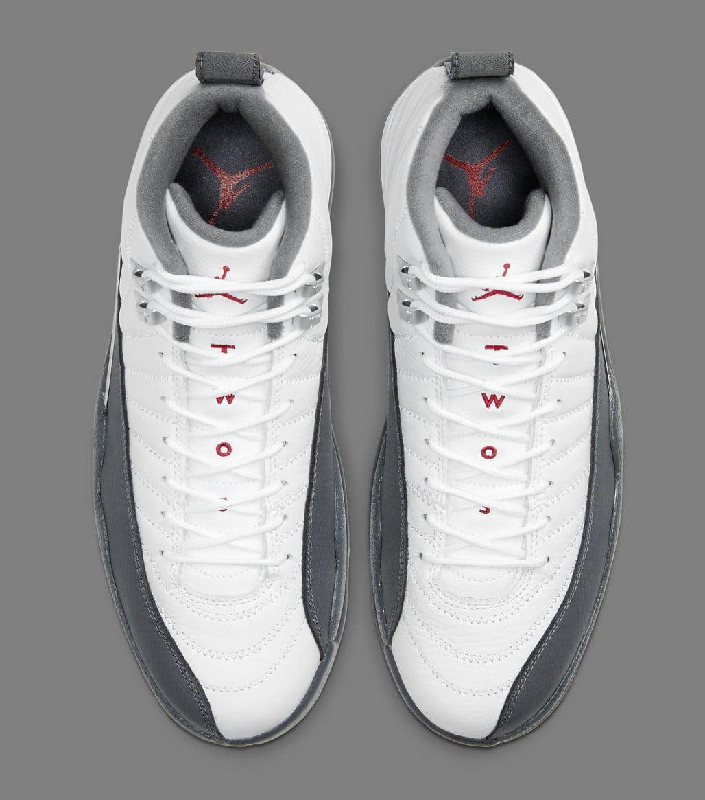 Jordan 12 Retro in White Dark Grey - product image from the listing.
