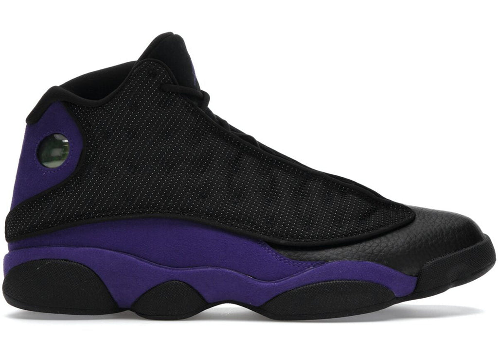 Jordan 13 in Black / Purple - product image from the listing.