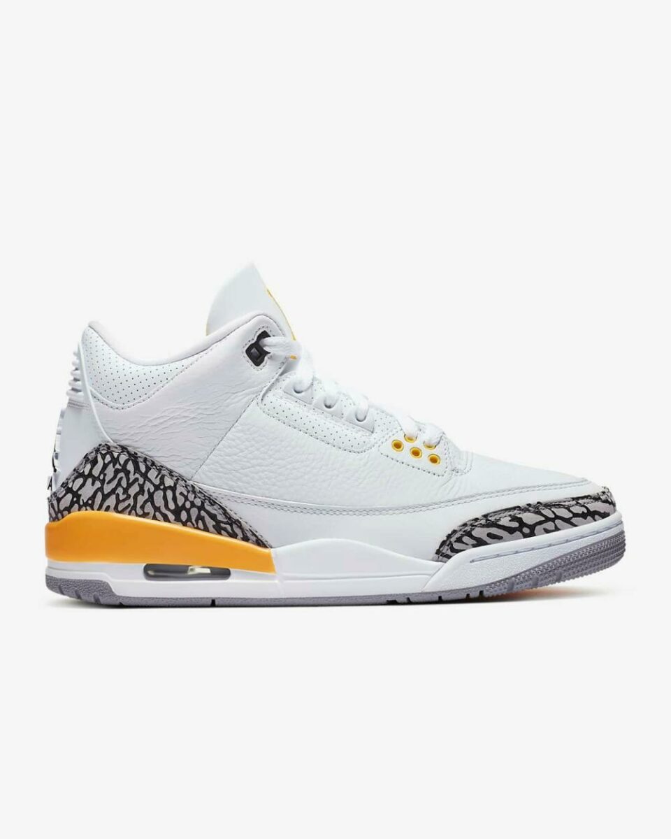 Jordan 3 Lazer in Orange - product photo shown in the listing for this item.