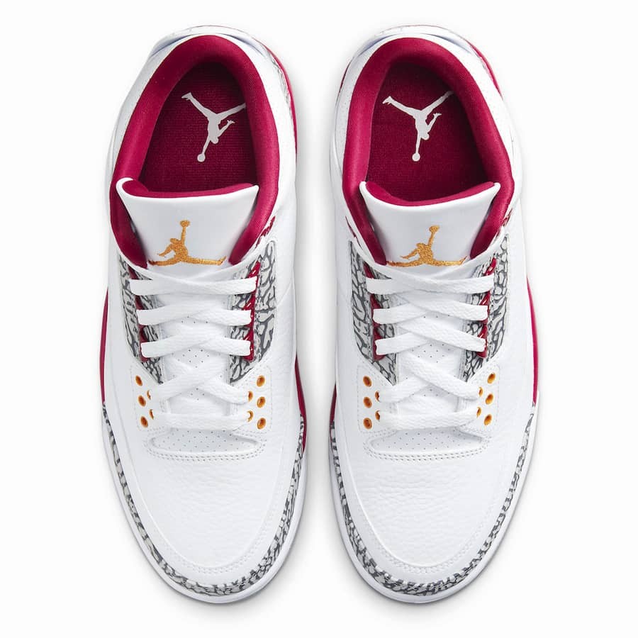Jordan 3 Retro Cardinal in Red - product image from the listing.