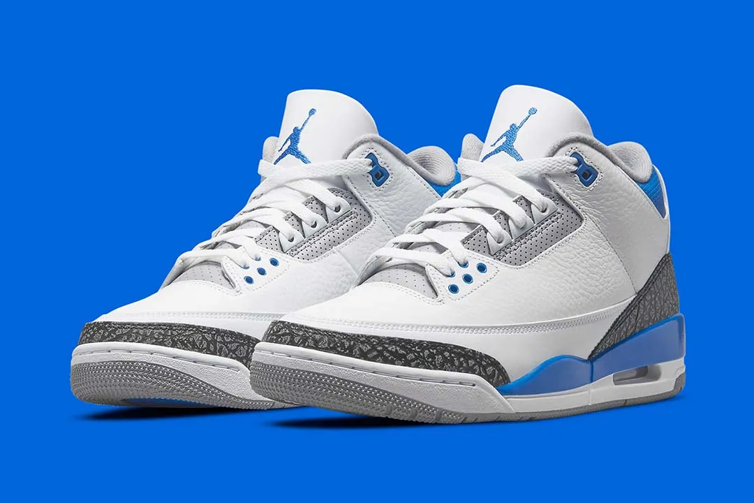 Jordan 3 Retro Racer in Blue - product image from the listing.