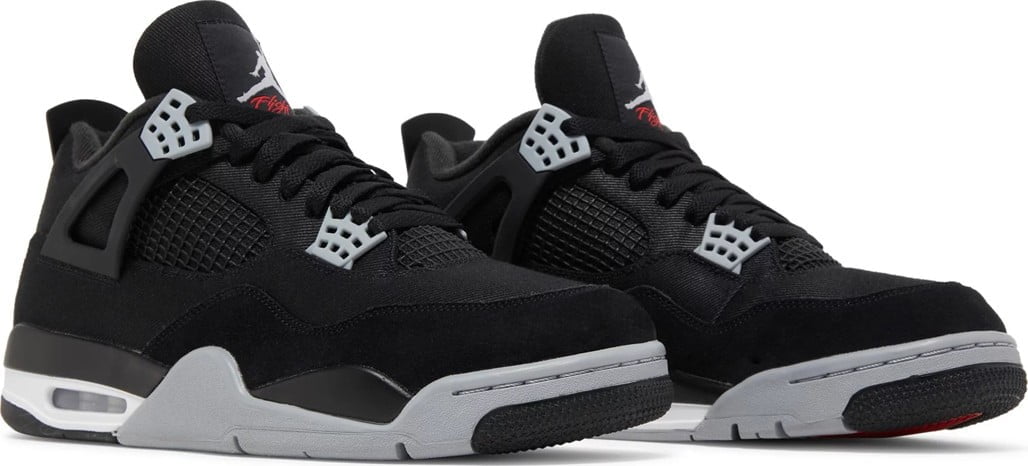 GS - Jordan 4 Retro Black Canvas - product image from the listing.