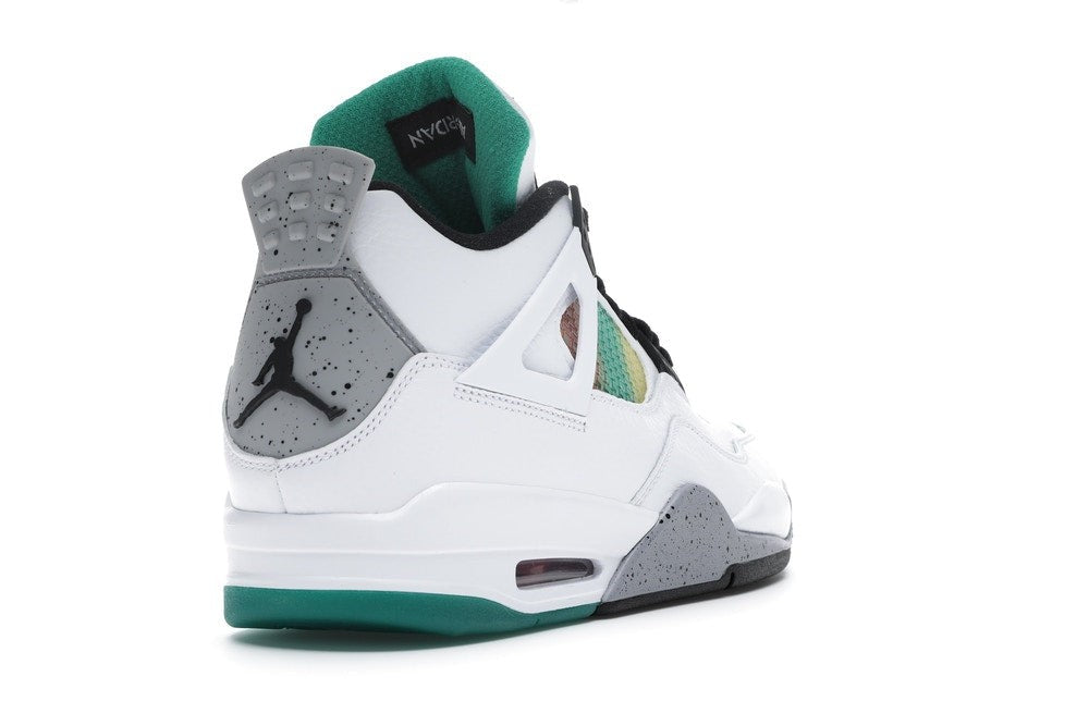 W - Jordan 4 Retro Lucid Green Rasta - product image from the listing.