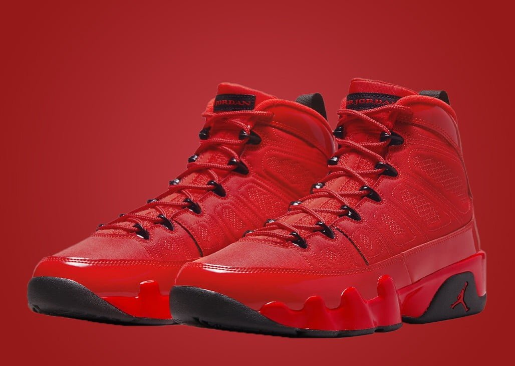 Jordan 9 Retro Chile in Red - product image from the listing.