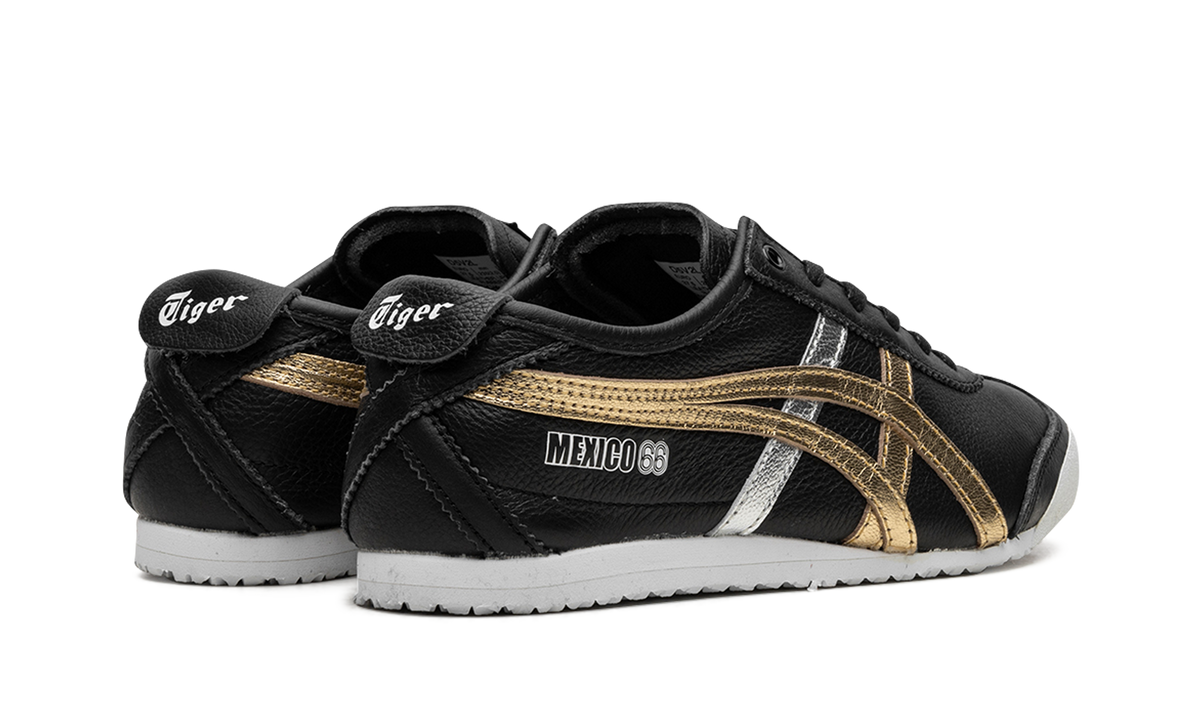 Onitsuka Tiger Mexico 66 in Black Gold Silver 122982 - product image from the listing.