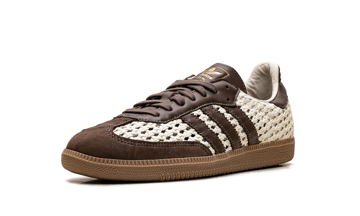 Women's Samba OG "Basketweave Cream White Earth Strata" IH9373 - product image from the listing.