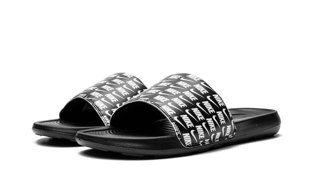 "Repeat Logo - Black" Victori One Slide Print CN9678 006 - product image from the listing.