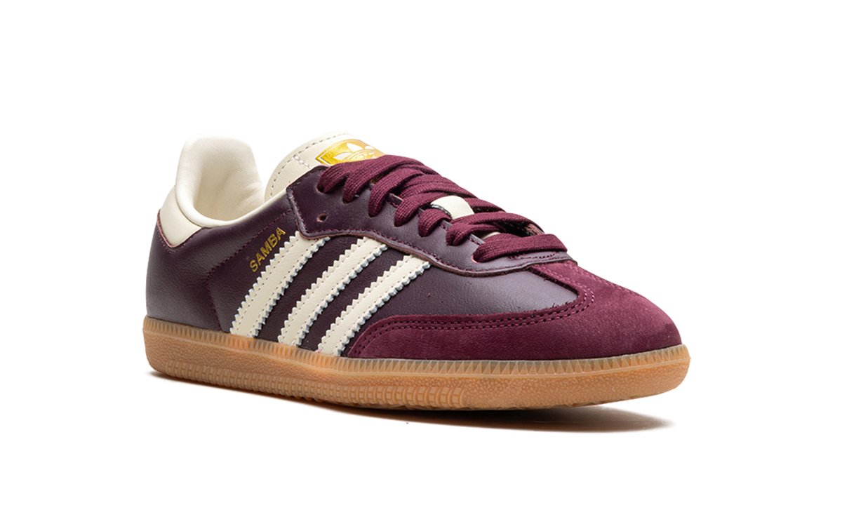 Women's SAMBA OG "Maroon / Cream White" ID0477 - product image from the listing.