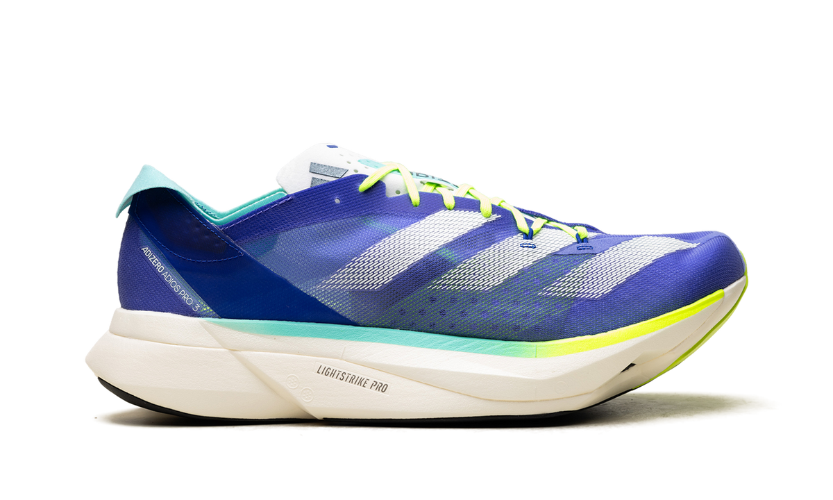 "Cobalt Blue Zero Metalic Lucid Lemon" Adizero Adios Pro 3 ID3635 - product image from the listing.