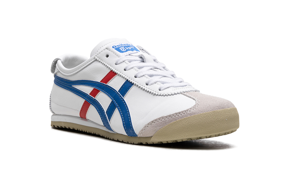 Onitsuka Tiger Mexico 66 in White Blue Red 124348 - product image from the listing.