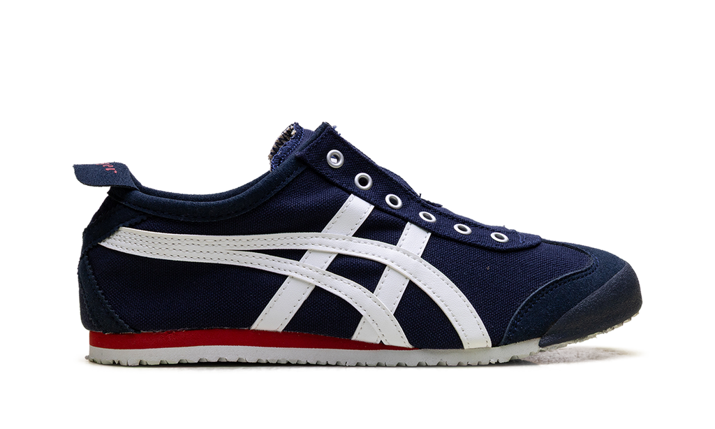 Onitsuka Tiger Mexico 66 Slip On in Navy Off White Red 195933 - product image from the listing.