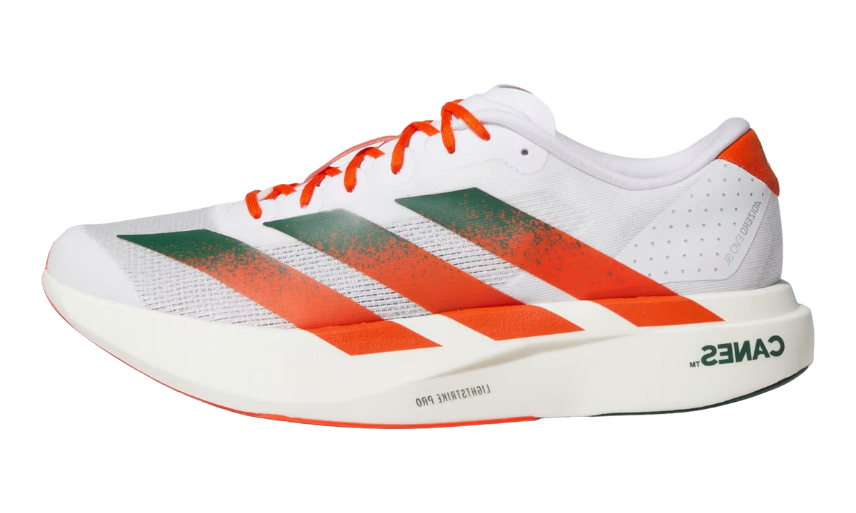 "NCAA - Miami Hurricanes" Adizero EVO SL JQ2148 - product image from the listing.